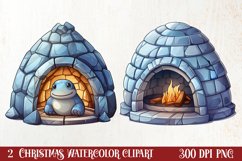 Cozy Winter Animals Clipart, Christmas Clipart Product Image 1