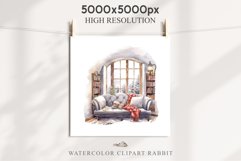 Cozy Winter Book Corner Clipart PNG Cottagecore Aesthetic Scrapbooking boho interior table desk Transparent art workshop designs sublimation printable collage watercolor cozy winter book worn Corner, reading PNG,  jpeg boho interior table, sofa room