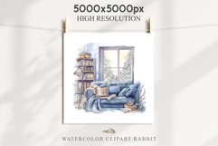 Cozy Winter Book Corner Clipart PNG Cottagecore Aesthetic Scrapbooking boho interior table desk Transparent art workshop designs sublimation printable collage watercolor cozy winter book worn Corner, reading PNG,  jpeg boho interior table, sofa room