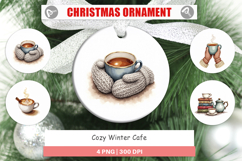 Cozy Winter Cafe Ornament Product Image 1