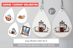 Cozy Winter Cafe Earring Product Image 1