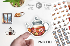 Cozy Winter Cafe Sticker Product Image 1