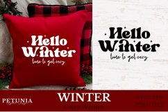 Winter svg cut file being used as a Christmas pillow print