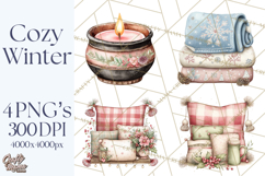 Cozy Winter Christmas Clipart Clip Art Illustrations Product Image 1