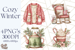 Cozy Winter Christmas Clipart Clip Art Illustrations Product Image 1