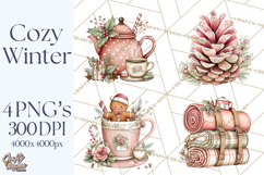 Cozy Winter Christmas Clipart Clip Art Illustrations Product Image 1