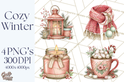 Cozy Winter Christmas Clipart Clip Art Illustrations Product Image 1