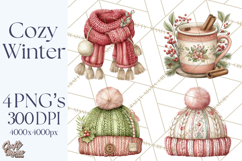 Cozy Winter Christmas Clipart Clip Art Illustrations Product Image 1