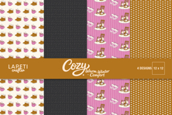 hygge digital paper cozy winter backgrounds