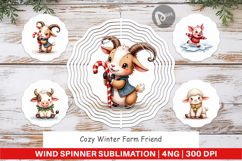 Winter Farm Friends Wind Spinner Product Image 1