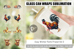 Winter Farm Friends Glass Can Product Image 1