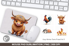 Winter Farm Friends Mouse Pad Product Image 1