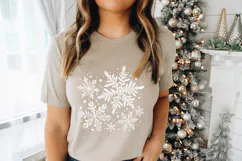 White Snowflakes PNG, Christmas Sweatshirt Sublimation Product Image 5