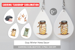 Cozy Winter Home Decor Earring Product Image 1