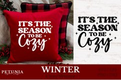 winter svg cut file being used as a christmas pillow decor print