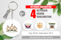 Cozy Winter Home Decor Keychain Product Image 1