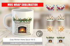 Cozy Winter Home Decor Mug Wrap Product Image 1