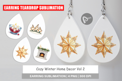 Cozy Winter Home Decor Earring Product Image 1