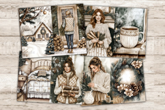 GlamArtZhanna, Cozy Season Junk Journal Pages, Winter Junk Journal Paper, Cozy Christmas Digital Collage Sheet, Warm Winter Scrapbook Kit, Hygge Junk Journal Kit, Sweet Season Journal Card, Cozy Winter Journaling Pages, Sweater Weather Ephemera Pages, Fir