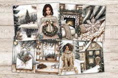 GlamArtZhanna, Christmas Junk Journal Paper, Xmas Junk Journal Pages, Winter Holidays Digital Collage Sheet, Christmas Room Scrapbook Kit, Red Christmas Flowers Junk Journal Kit, Merry Christmas Journal Card, Let It Snow Journaling Pages, Traditional Chri