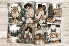 GlamArtZhanna, Christmas Junk Journal Paper, Xmas Junk Journal Pages, Winter Holidays Digital Collage Sheet, Christmas Room Scrapbook Kit, Red Christmas Flowers Junk Journal Kit, Merry Christmas Journal Card, Let It Snow Journaling Pages, Traditional Chri