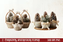 Cozy Winter Sublimation Clipart, Christmas Clipart Product Image 1