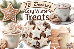 Winter Treats &amp; Drinks Clipart PNG, Neutral Winter Food Png Product Image 1