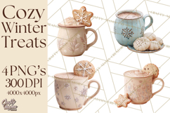 Winter Treats &amp; Drinks Clipart PNG, Neutral Winter Food Png Product Image 1