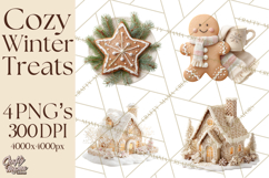 Winter Treats &amp; Drinks Clipart PNG, Neutral Winter Food Png Product Image 1