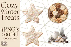 Winter Treats & Drinks Clipart PNG, Neutral Winter Food Png Product Image 1