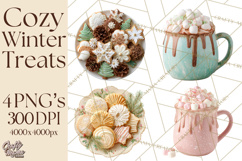 Winter Treats &amp; Drinks Clipart PNG, Neutral Winter Food Png Product Image 1