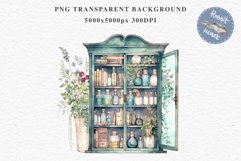 Cozy Wooden Cabinet Floral Clipart PNG Scrapbooking Art boho cozy interior table desk Transparent art workshop designs sublimation kids printable digital watercolor Cozy Wooden Cabinet Floral Clipart PNG,  jpeg boho cozy interior table, cottage core