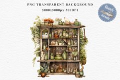 Cozy Wooden Cabinet Floral Clipart PNG Scrapbooking Art boho cozy interior table desk Transparent art workshop designs sublimation kids printable digital watercolor Cozy Wooden Cabinet Floral Clipart PNG,  jpeg boho cozy interior table, cottage core