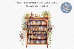 Cozy Wooden Cabinet Floral Clipart PNG Scrapbooking Art boho cozy interior table desk Transparent art workshop designs sublimation kids printable digital watercolor Cozy Wooden Cabinet Floral Clipart PNG,  jpeg boho cozy interior table, cottage core