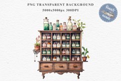 Cozy Wooden Cabinet Floral Clipart PNG Scrapbooking Art boho cozy interior table desk Transparent art workshop designs sublimation kids printable digital watercolor Cozy Wooden Cabinet Floral Clipart PNG,  jpeg boho cozy interior table, cottage core