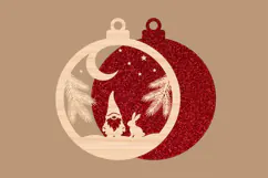 Cozy Woodland Christmas Ornament SVG Product Image 2