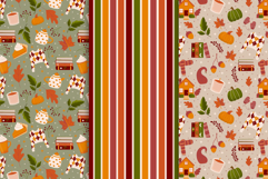 Cozy Fall Seamless Pattern Collection: Whimsical Autumn Desi Product Image 5