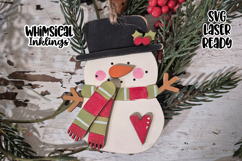 Cozy Snowman Ornament Laser SVG Product Image 1