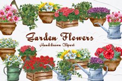 Garden Bouquets Watercolor Clipart Product Image 1