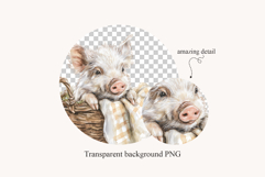 Watercolor Country Pig Clipart Product Image 2
