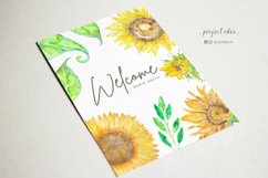 Watercolor Sunflower Cliparts, hand painted boho png 021 Product Image 4