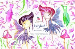 Magical Forest Fairy Clipart, hand-painted Watercolor 025 Product Image 1