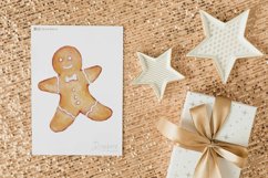 Vintage Christmas watercolor clipart, png files 041 Product Image 7
