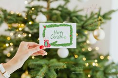 Vintage Christmas watercolor clipart, png files 041 Product Image 6