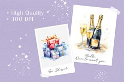 New Year in Winter Sublimation Clipart Bundle Product Image 2