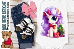 Christmas Pony Sublimation Clipart design Product Image 1