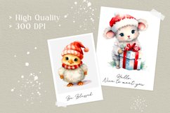 Christmas Farm Animals Sublimation, Christmas Animal Clipart Product Image 2