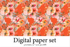 Whimsical Flowers Delight - Watercolor Digital Paper Product Image 5