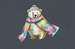 Watercolor Polar Bears cliparts. PNG sublimation Product Image 3