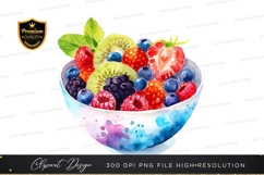 Vibrant fruit bowl clipart png Product Image 1